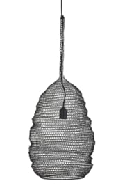 Hanglamp Ø31x50 cm IKKIN gaas mat zwart