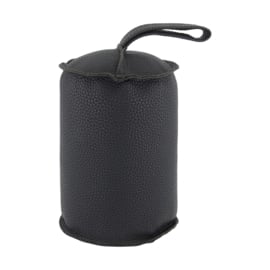 Deurstopper cilinder PU leather zwart