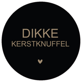Gave onderzetter dikke kerstknuffel zwart