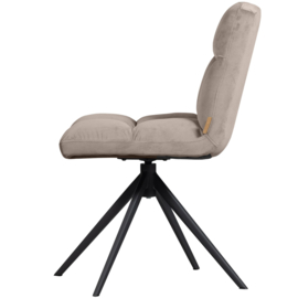 Vinny draaistoel velvet zand