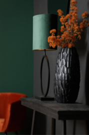 Vaas deco 28,5x19x40 cm FEDER zwart