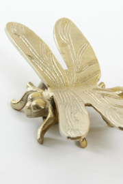 Ornament 22,5x18x5 cm DRAGONFLY glanzend goud
