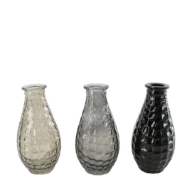 Vase glass 8.2x8.2x13.1cm C/3
