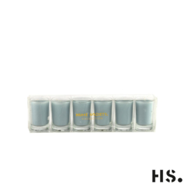 Votive Candle Set 6 Blauw