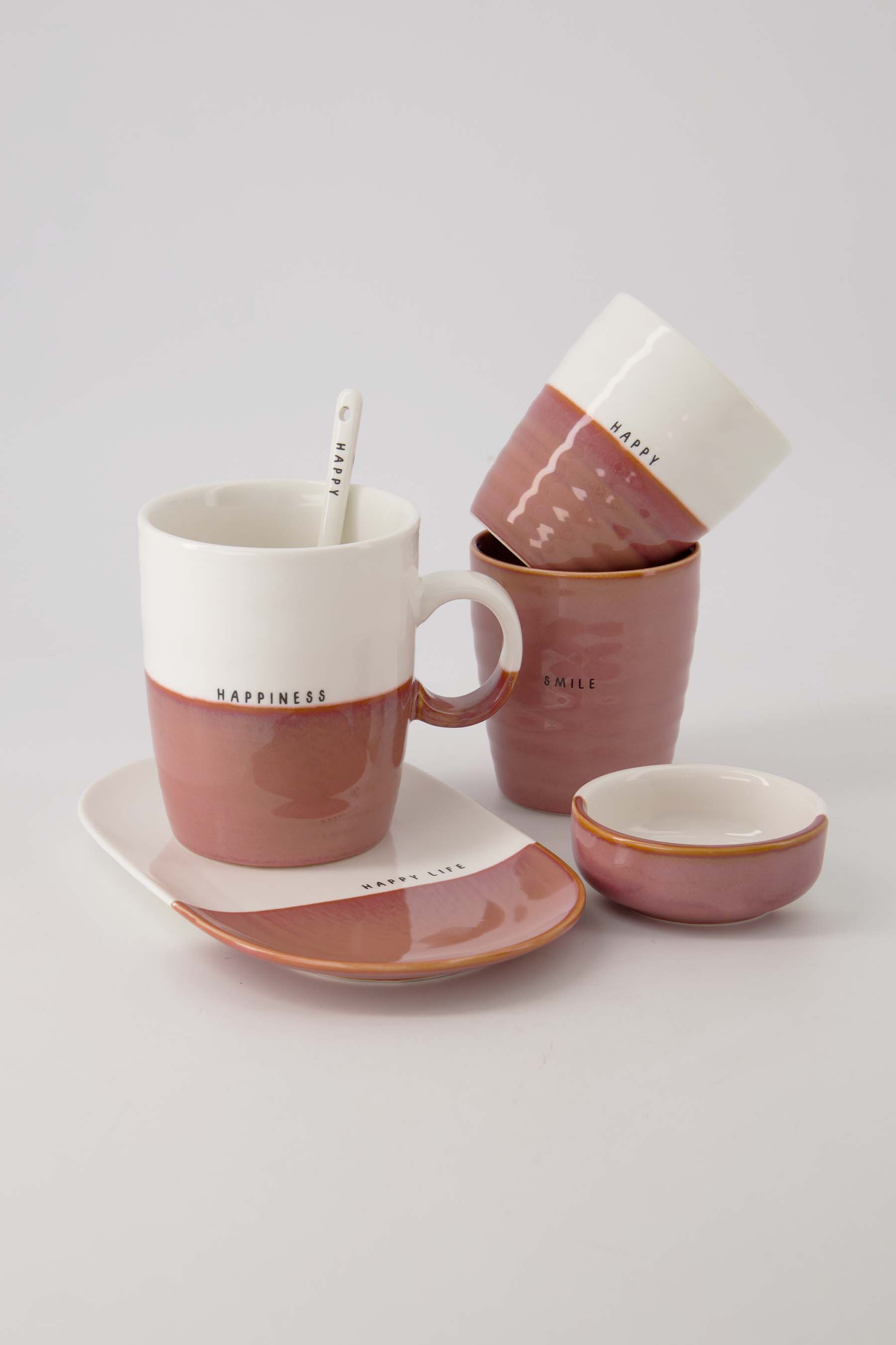 ZUSSS koffiemok smile burgundy