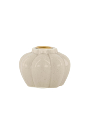 ZUSSS keramieken kandelaar beige