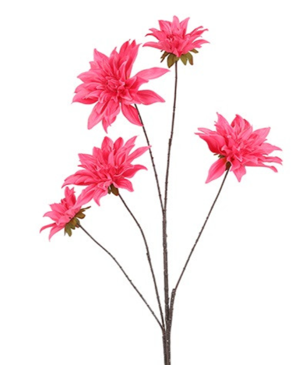 Kunstbloem Beau Dahlia elegans donker roze