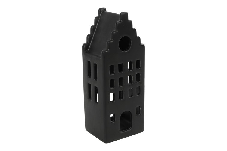 Theelichthouder Heritage S zwart - L6,8B5,8H17CM