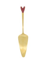 ZUSSS taartschep hartje rood/goud