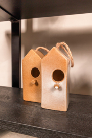 Deco Bird House Ass. 2 beige