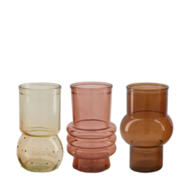 Vase recycled glass 10.5x10.5x17cm C/3