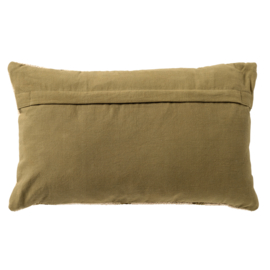 RORY - Sierkussen 30x50 cm - natuurlijke look - Military Olive