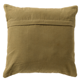 LORY - Kussen 45x45 cm - vintage look - Military Olive - groen