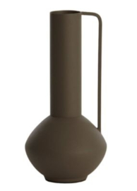 Vaas deco Ø12x28 cm PANZANO mat bruin