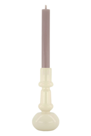 ZUSSS glazen kandelaar 18cm zand