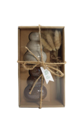 Gift Atelier Giftset Vaasjes Met Droogbloemen  Naturel