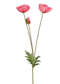 Kunstbloem Papaver d.roze