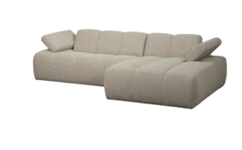 MOJO CHAISE LONGUE RECHTS BOUCLÉ BEIGE MELANGE