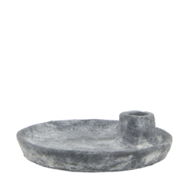 Dinnercandle holder cement 16x16x4cm