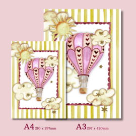 Poster "Luchtballon roze"
