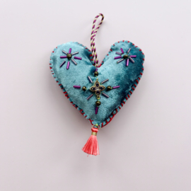 Hart hanger blauw (2)