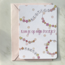 Kinderfeestje uitnodiging "Vriendschapsarmbandjes"