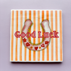 Tegeltje "Good luck"