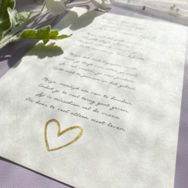 Poster gedicht "Meisje met het grote hart" (A4)