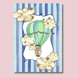 Poster "Luchtballon blauw"