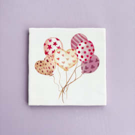 Tegeltje "Roze ballonnen"