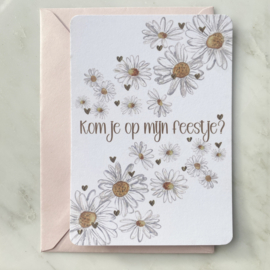 Kinderfeestje uitnodiging "Madelief"