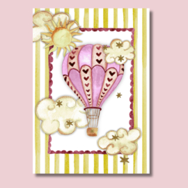 Poster "Luchtballon roze"