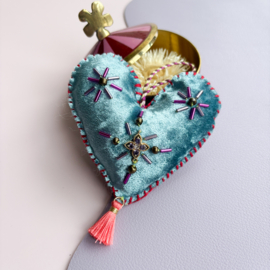 Hart hanger blauw (2)