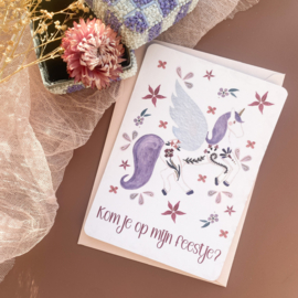 Kinderfeestje uitnodiging "Unicorn"