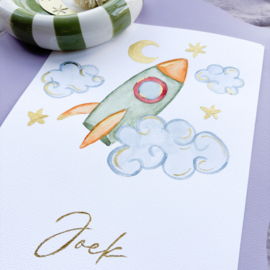 Aquarel poster "Raket"