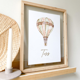 Aquarel poster "Luchtballon"