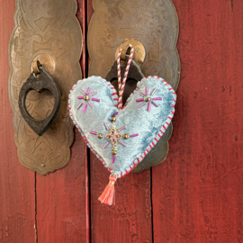Hart hanger blauw (2)