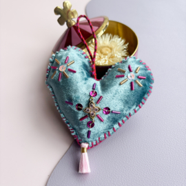 Hart hanger blauw (1)