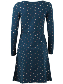 Danefae Sidsel Dress Stone Blue Miniflower