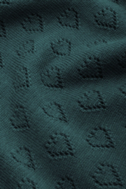 King Louie Audrey Trumpet Sleeve Heart Ajour dragonfly green