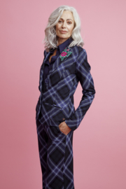 Tante Betsy Baggy Blazer Tartan Navy