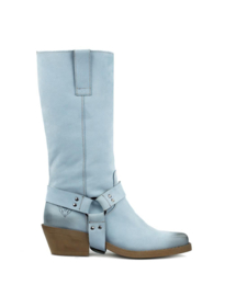 La Pintura Madrid Biker boots Blauw met gesp