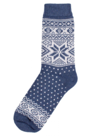 Danefae Danestay Warm Wool Socks denim/white