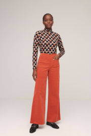 SURKANA Wide Trousers with Patch Pocket Orange