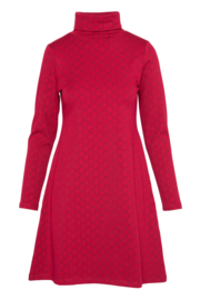 LaLamour Flared Dress Turtle Neck Drop Bordeaux/Red
