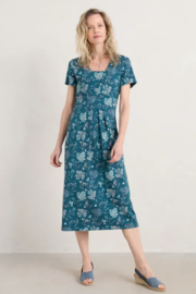 Seasalt Seed Packet Midi Dress drifting seaweed dark eden