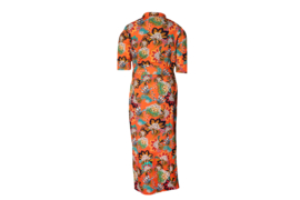 Mooi Vrolijk Dress Long Coral Flowers