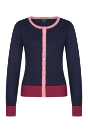 ZILCH Cardigan Round Neck multi navy