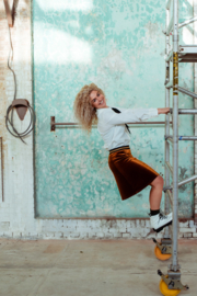Mooi Vrolijk Skirt Shine - Basic Rust Steam Velvet
