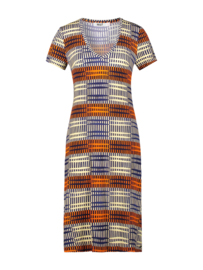 IEZ! - Dress Jersey Print Stripe Blue/ Red/ White